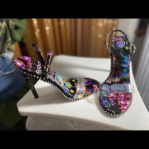 Graffiti Print Stilettos